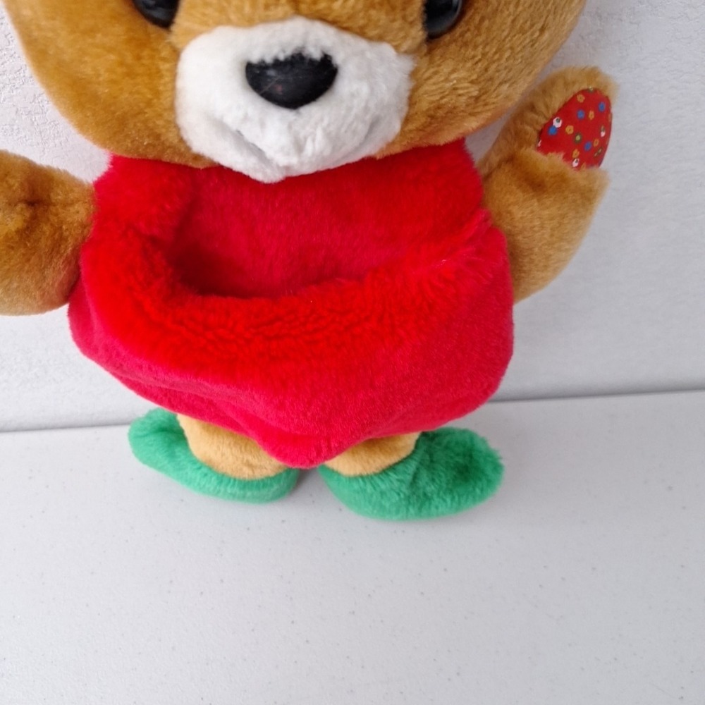 Vintage 1980's Gerber Products Company GIRL TEDDY BEAR Christmas Stocking 16" - Picture 4 of 9